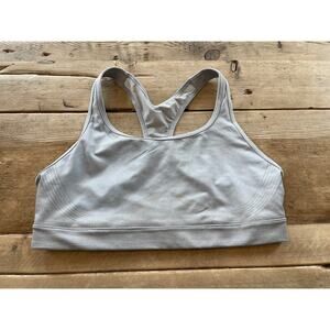 VSX Victoria's Secret Silver MEDIUM Player Shine Retro Sport Bra VS